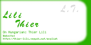 lili thier business card